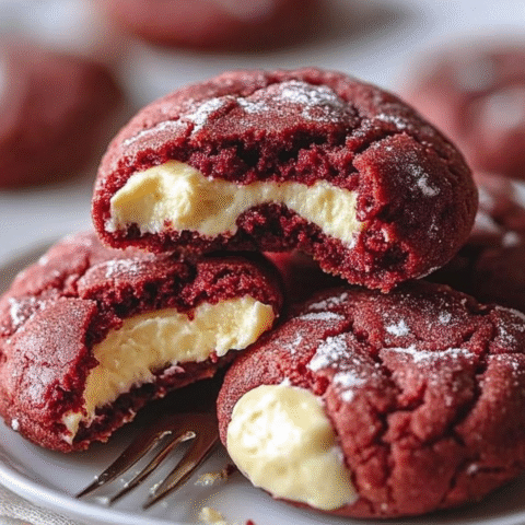 Galletas Red Velvet Rellenas de Queso Crema